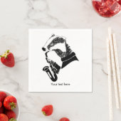 Badger die een saxofoon speelt servet (Insitu)