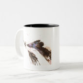 Badger en een bijbel tweekleurige koffiemok (Voorkant links)