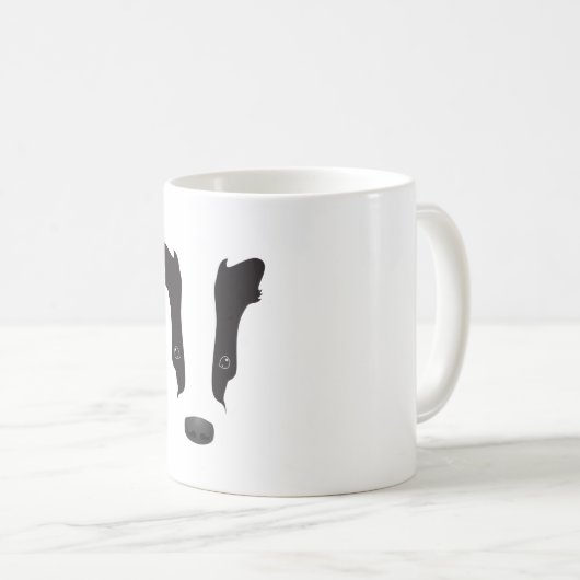 Badger Face Silhouette Koffiemok (Voorkant rechts)