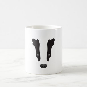 Badger Face Silhouette Koffiemok