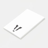 Badger Face Silhouette Post-it® Notes (Schuin)