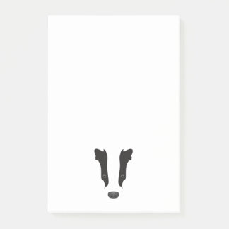 Badger Face Silhouette Post-it® Notes