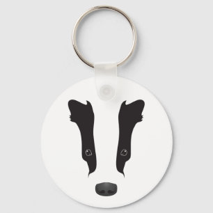 Badger Face Silhouette Sleutelhanger