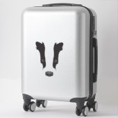 Badger Face Silhouette Sticker (Koffer)