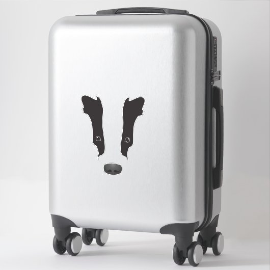 Badger Face Silhouette Sticker (Koffer)