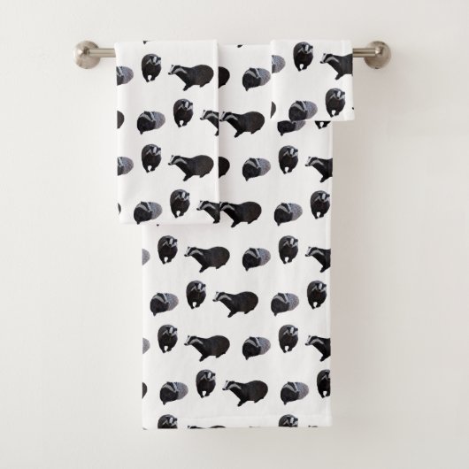 Badger Frenzy Bathroom Towel Set Bad Handdoek (Insitu)