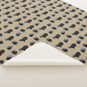Badger Frenzy Sherpa Blanket (Beige) Sherpa Deken (3/4)