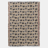 Badger Frenzy Throw Blanket (beige) Deken (Voorkant Verticaal)