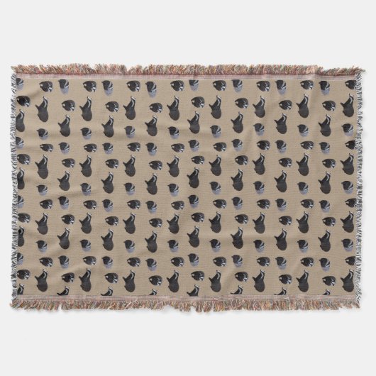 Badger Frenzy Throw Blanket (beige) Deken (Voorkant)