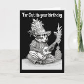 Badger gitaar spelen met ananas verjaardag kaart (Voorkant)