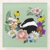 Badger Glazen Onderzetter (Voorkant)
