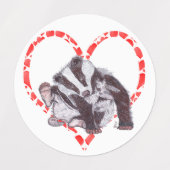 BADGER HEART LABELS (Design 2)