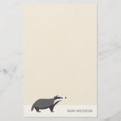 Badger houtland dier kinder briefpapier (Voorkant)