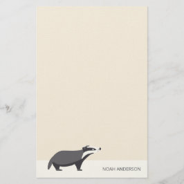 Badger houtland dier kinder briefpapier