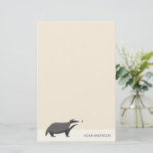 Badger houtland dier kinder briefpapier (Staand voorkant)