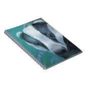 Badger in bluebell bossen beeldende kunst notitieb notitieboek (Rechterzijde)