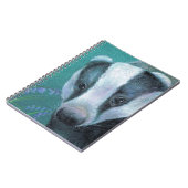 Badger in bluebell bossen beeldende kunst notitieb notitieboek (Linkerzijde)