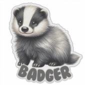 BADGER - KINDERKAMER STICKER (Voorkant)