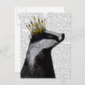 Badger King Briefkaart (Voorkant / Achterkant)
