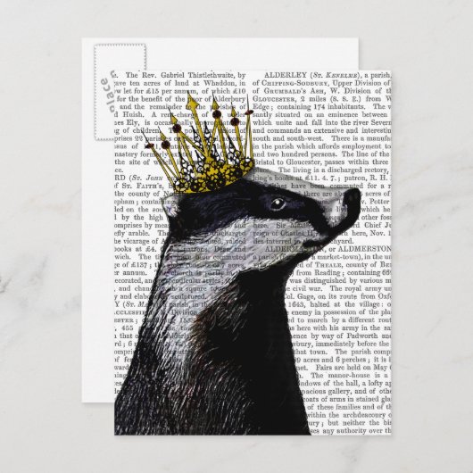 Badger King Briefkaart (Voorkant / Achterkant)