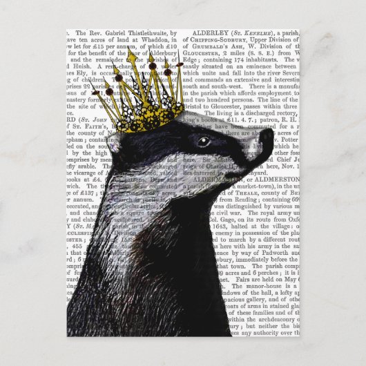 Badger King Briefkaart (Voorkant)