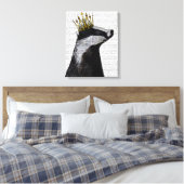 Badger King Canvas Afdruk (Insitu (Slaapkamer))
