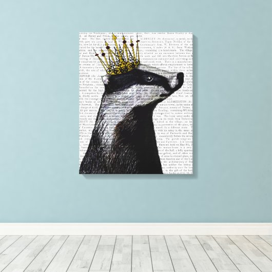 Badger King Canvas Afdruk (Insitu (Houten vloer))