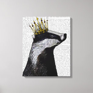 Badger King Canvas Afdruk
