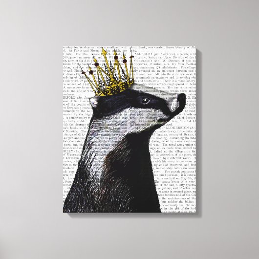 Badger King Canvas Afdruk (Voorkant)