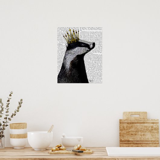 Badger King Poster (Keuken)