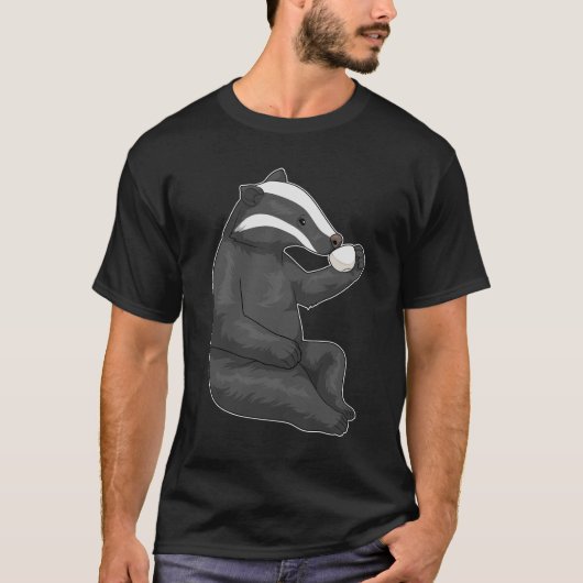 Badger koffiekopje t-shirt (Voorkant)
