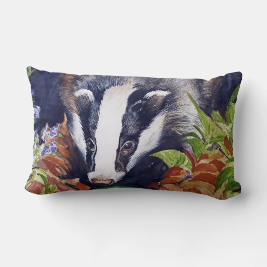 Badger kussens originele kunstkunst (Achterkant)