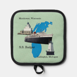 Badger Lake Michigan veranderlijke achtergrondkleu Pannenlap