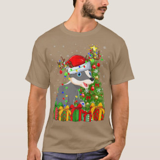 Badger Lighting Xmas - kerstboom - kerstman T-shirt