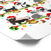 Badger Lights Xmas Santa Badger Christmas Tree Poster (Hoek)