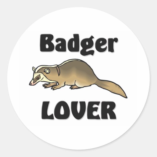Badger Lover Ronde Sticker (Voorkant)