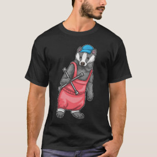 Badger Mechanic Wiel moer moersleutel T-shirt