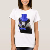 Badger met Blue Top Hat en Mustache (Voorkant)