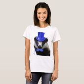 Badger met Blue Top Hat en Mustache (Voorkant volledig)