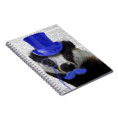 Badger met Blue Top Hat en Mustache Notitieboek (Rechterzijde)