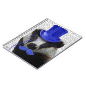 Badger met Blue Top Hat en Mustache Notitieboek (Linkerzijde)