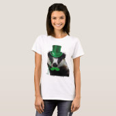 Badger met Green Top Hat en Mustache (Voorkant volledig)