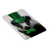 Badger met Green Top Hat en Mustache Magneet (Rechterzijde)