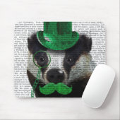 Badger met Green Top Hat en Mustache Muismat (Met muis)