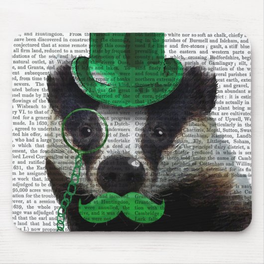 Badger met Green Top Hat en Mustache Muismat (Voorkant)