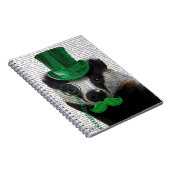 Badger met Green Top Hat en Mustache Notitieboek (Rechterzijde)