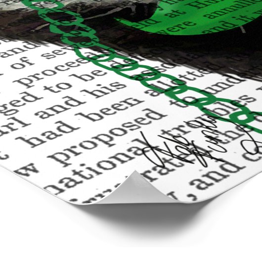 Badger met Green Top Hat en Mustache Poster (Hoek)