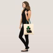Badger met Green Top Hat en Mustache Tote Bag (Voorkant (model))