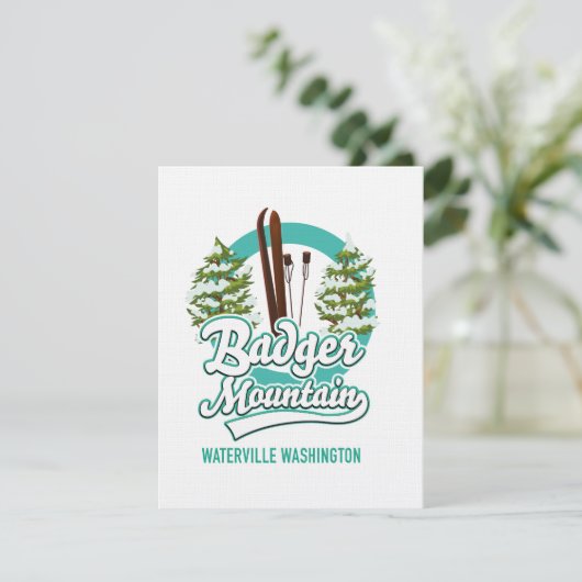 Badger Mountain Waterville Washington Ski logo (Staand voorkant)