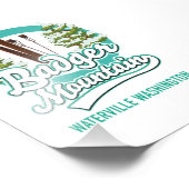 Badger Mountain Waterville Washington Ski logo Foto Afdruk (Hoek)